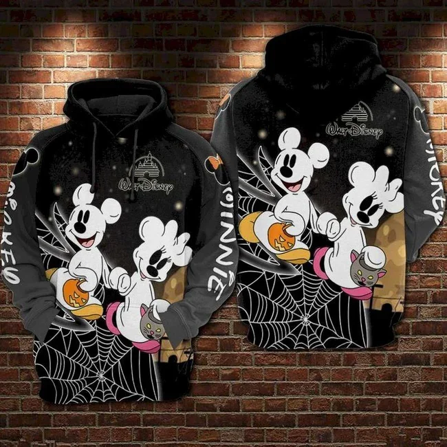 

Unifinz Halloween Hoodie DN Halloween Hoodie Minnie And MM Ghost Halloween Black Hoodie MM Hoodie 2022