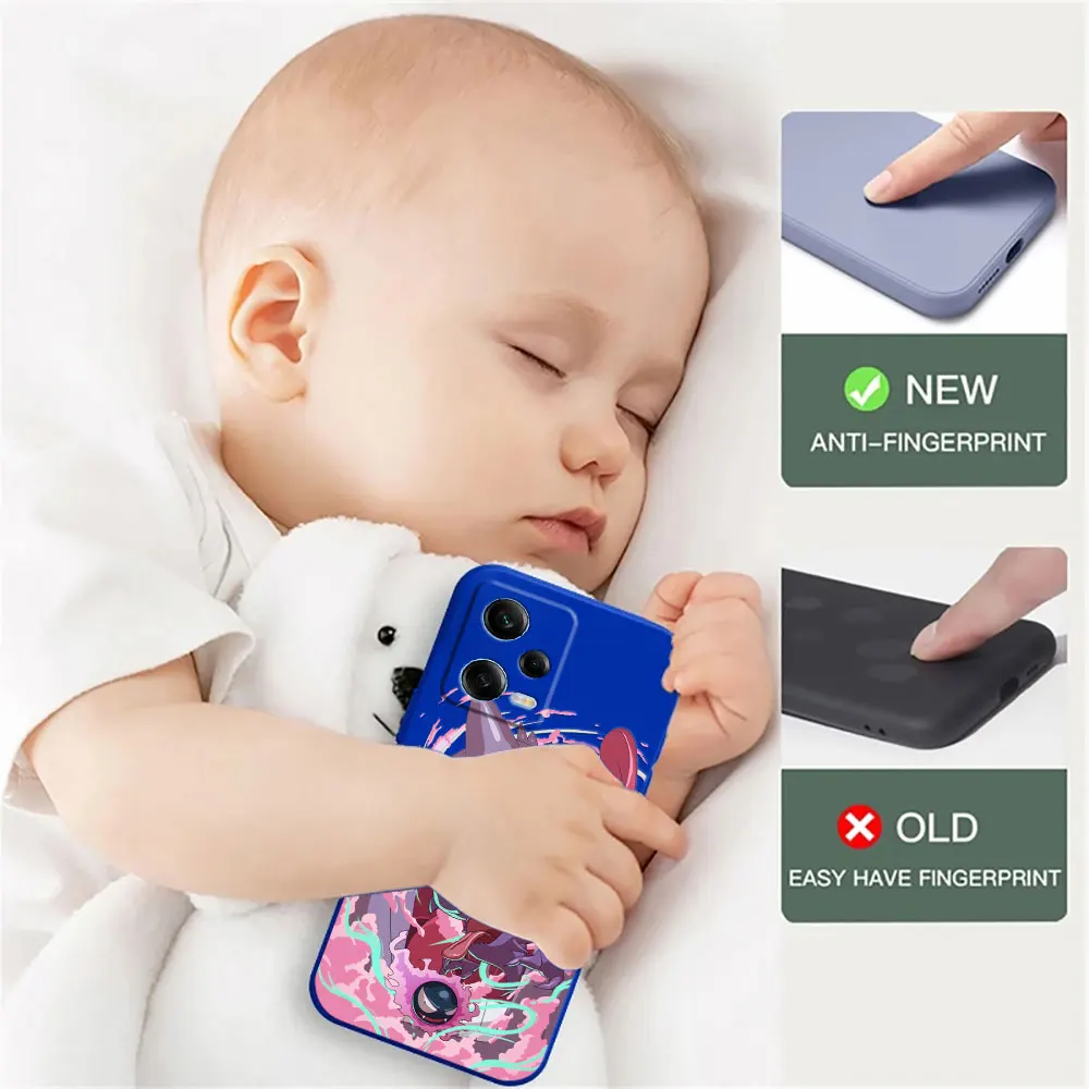 Чехол для телефона с аниме покемоном Gengar Pikachu силиконовый чехол Xiaomi Redmi Note 13 Pro Plus 12