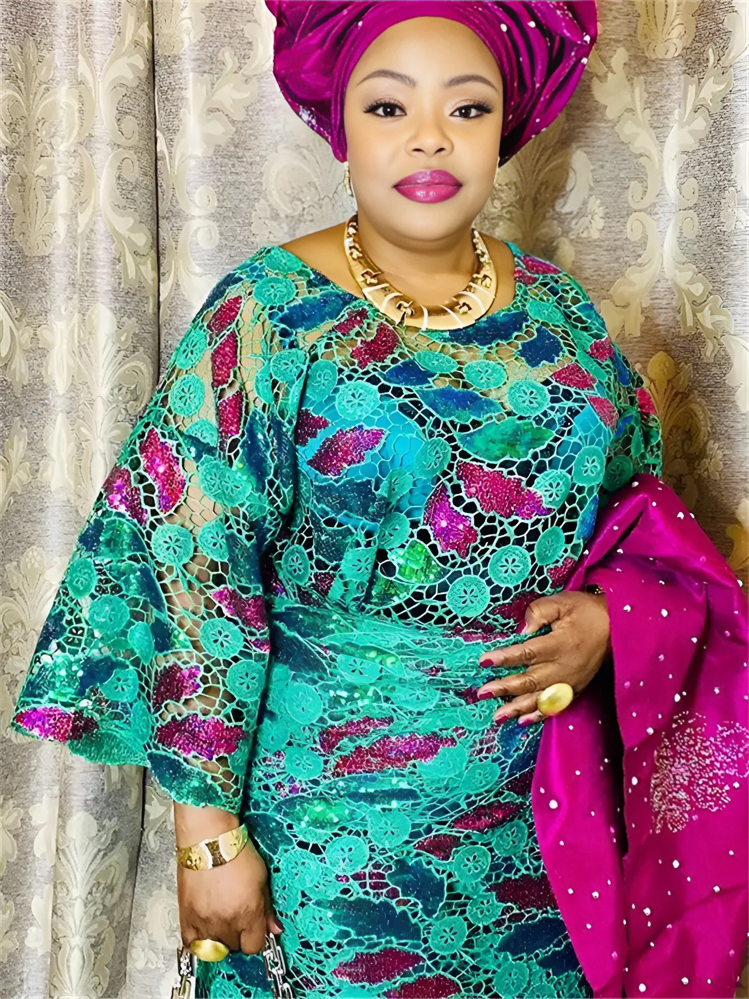 SJD кружево 2023 высокое качество Африканское кружево ткань с блестками французский гипюр шнур кружевная ткань для шитья свадебное платье A3319