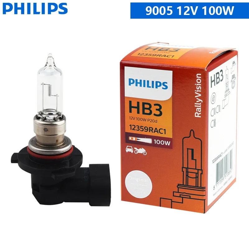 

Philips H1 H3 H4 Rally Vision Off Road Яркая лампа HB3 HB4 9005 9006 Высокая вата 100 Вт 70 Вт Автомобильная галогенная фара Авто противотуманная фара 1x