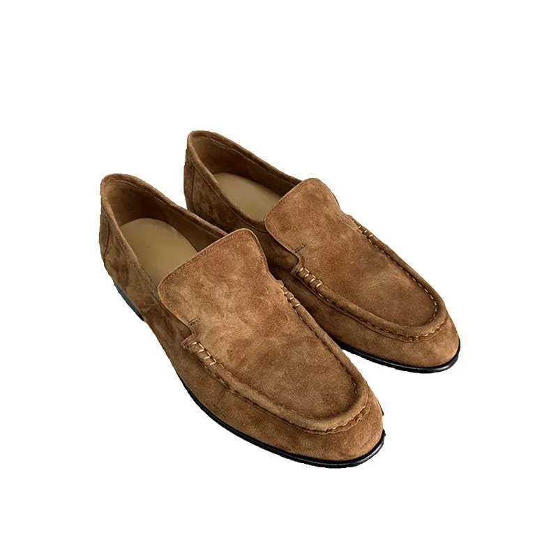 Весенне-осенние новые замшевые туфли Lefou в стиле ретро женские из матовой кожи на