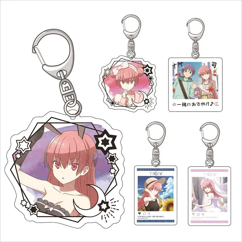 

Anime Tonikaku Kawaii Fly Me To The Moon Keychain Cartoon Figure Acrylic Pendent Keyring Collections