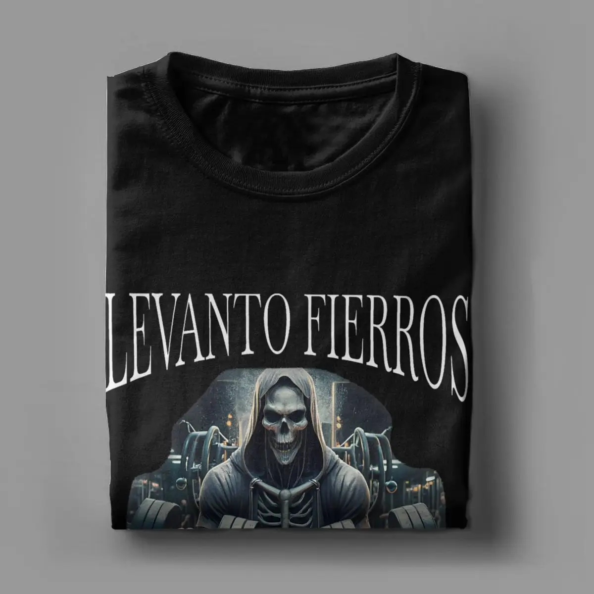 Фото Мужские футболки Levanto Fierros потому Culos Ni Uno с принтом черепа, удивительные футболки из чистого хлопка с круглым вырезом №4