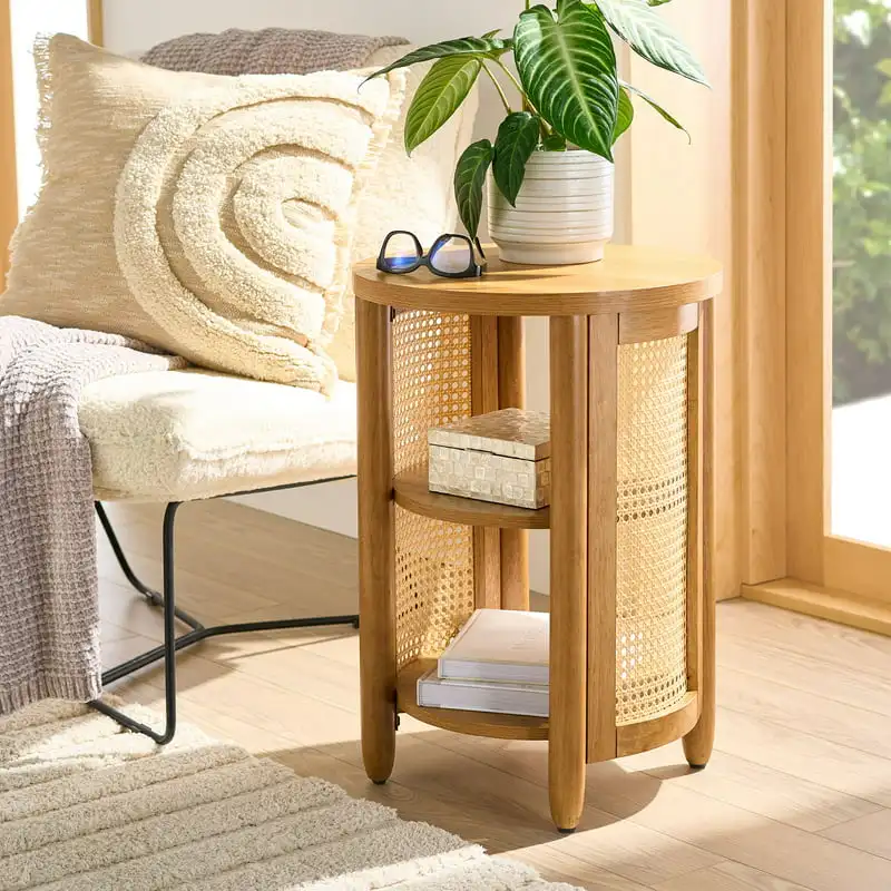 

Gardens Springwood Caning Side Table, Light Honey