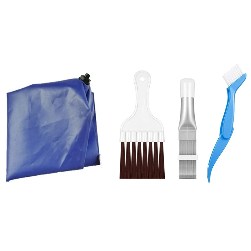 

Big Deal 1 Set Cleaning Cover With Water Pipe Air Conditioner & 1 Set Manual Cleaning Tool Fin Comb Radiator Brush