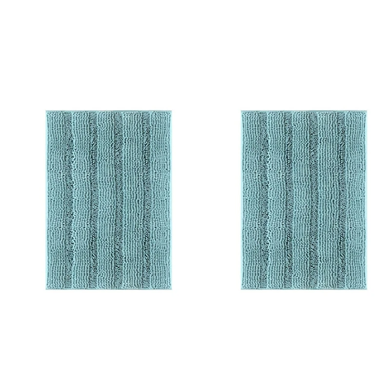 

Chenille Striped Bathroom Carpet Anti-Slip-Soft Plush Bathroom Mat Is Suitable For Bathroom Floor