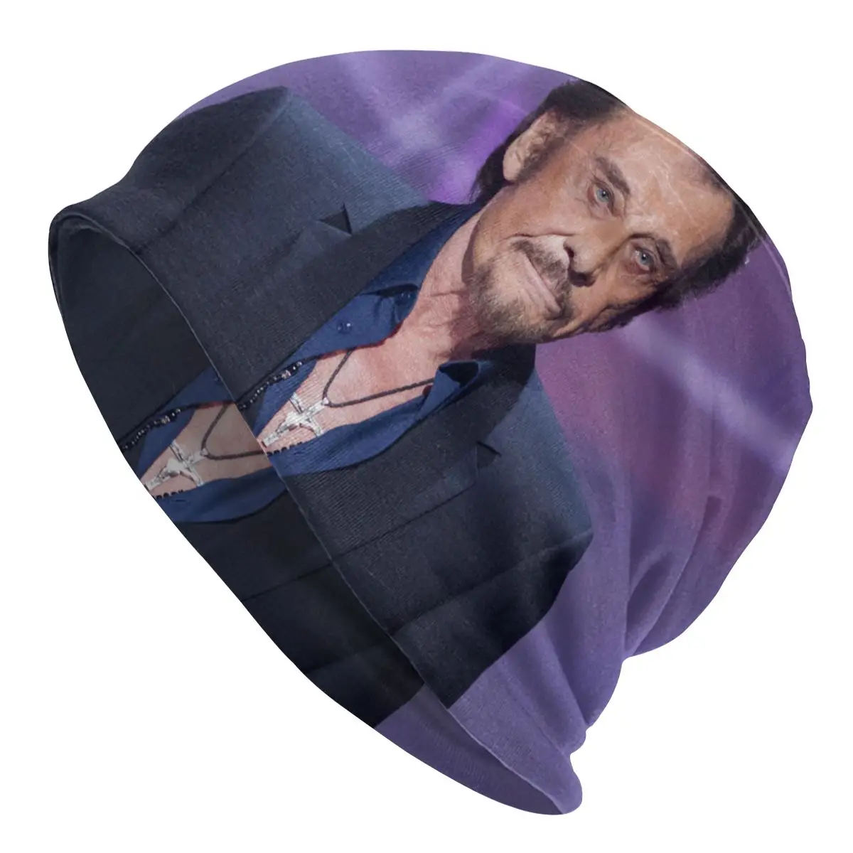 

Johnny Hallyday Bonnet Hat Knitting Hats Autumn Winter French Rock Singer Outdoor Skullies Beanies Hat Adult Warm Dual-use Cap