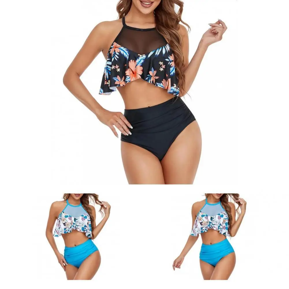 

Beach Bikini Set Adjustable Straps Quick Drying Padded Sexy Push Up Bra Bottoms Bikini Set Bra Briefs Set for Travel
