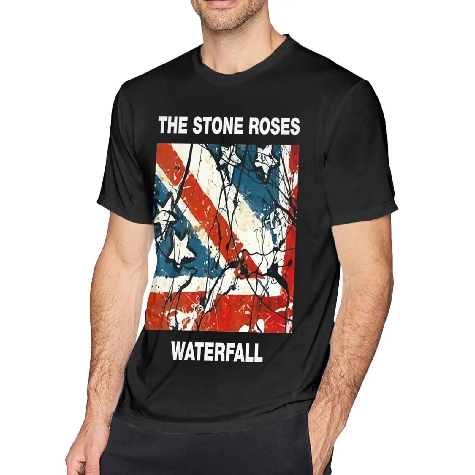 

Мужская хлопковая футболка с принтом «Каменные розы»