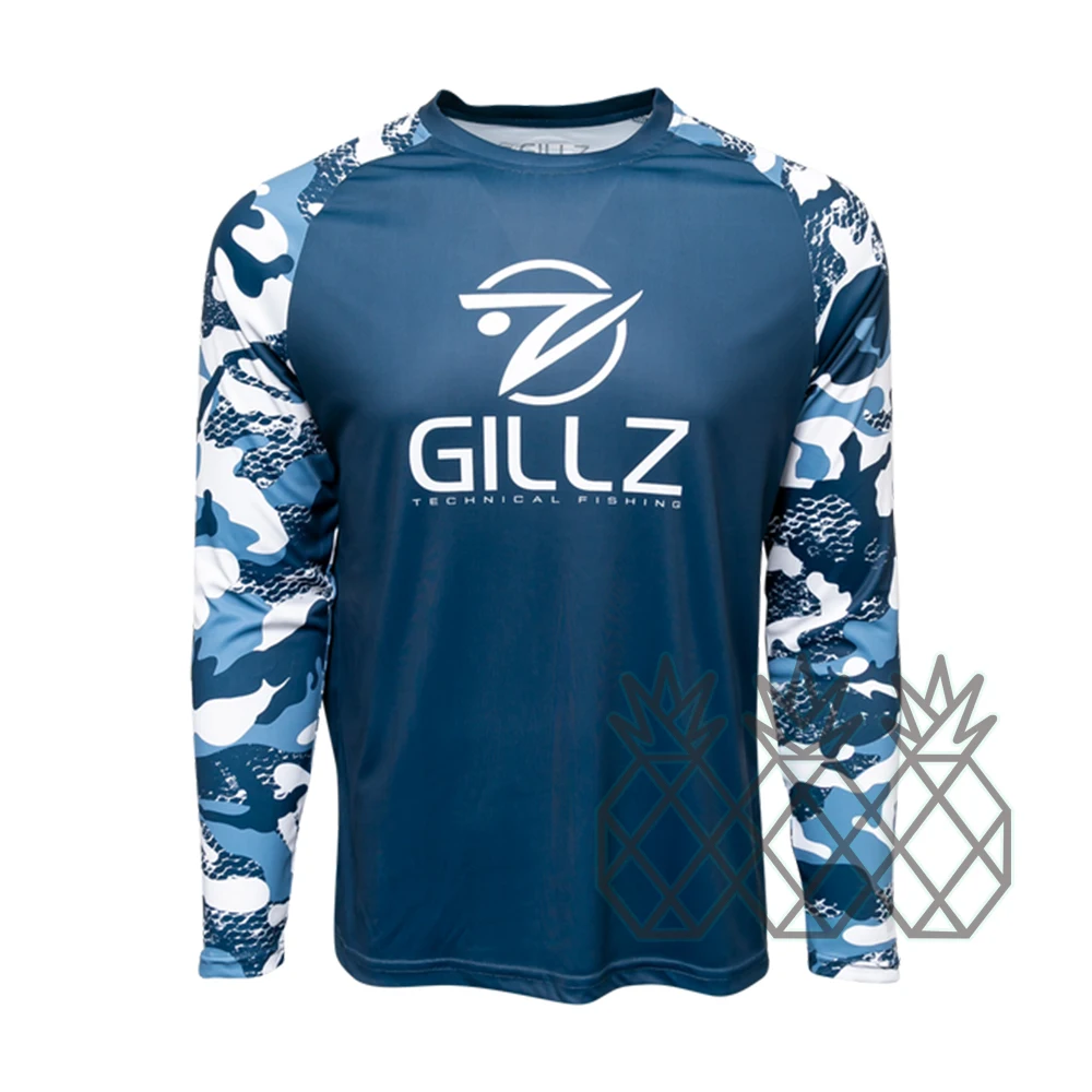 

GILLZ Fishing Clothing Long Sleeve Jersey Men Tops Gear Outdoor Sports Breathable Anti-UV Fishing Shirts UPF 50+ Camisa De Pesca