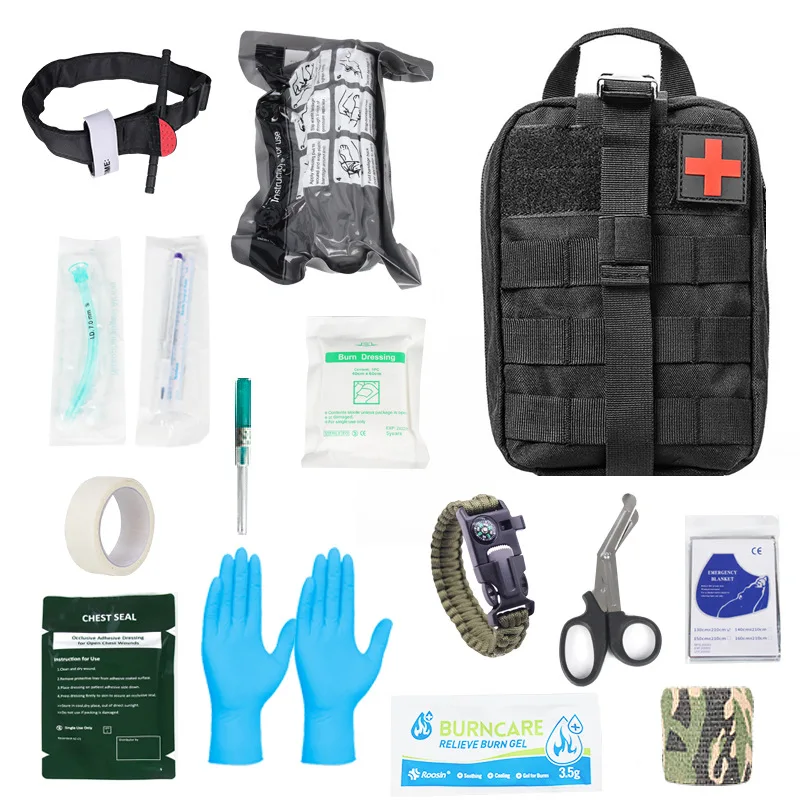 

Survival First Aid kit Supplies for SOS Emergency Hiking Hunting Disaster Camping dventures IFAK Emergency Trauma Kit