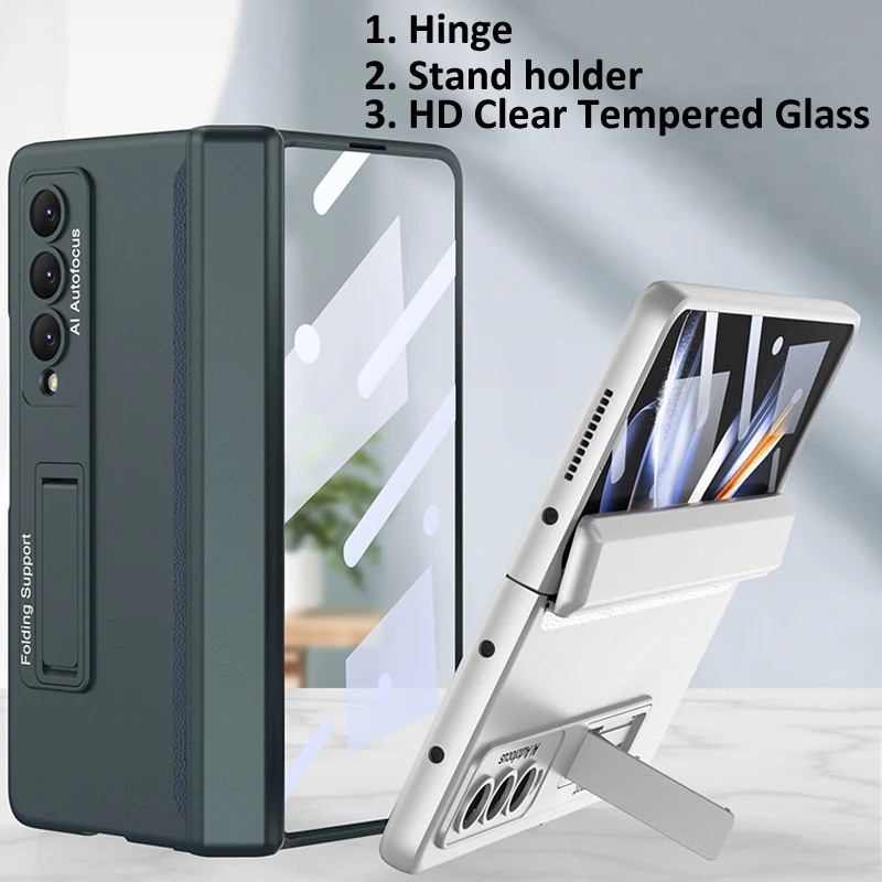 Магнитный чехол GKK с петлями для Samsung Galaxy Z Fold4 Fold3 Fold 4 3 матовый пластиковый