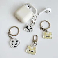 cartoon cat dog keychain creative cute puppy acrylic car keyring korean bag decorative pendant couple women girl trinket gift