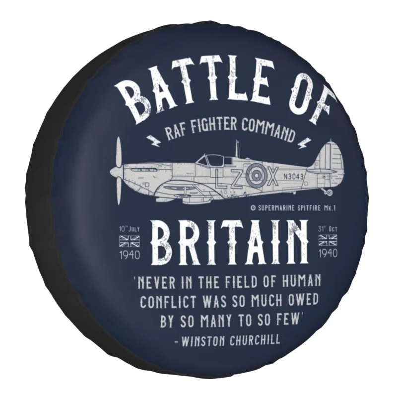 

Battle Of Britain Spare Tire Cover for Jeep Hummer Custom Supermarine Spitfire Fighter Pilot Aircraft Airplane Car Wheel Covers