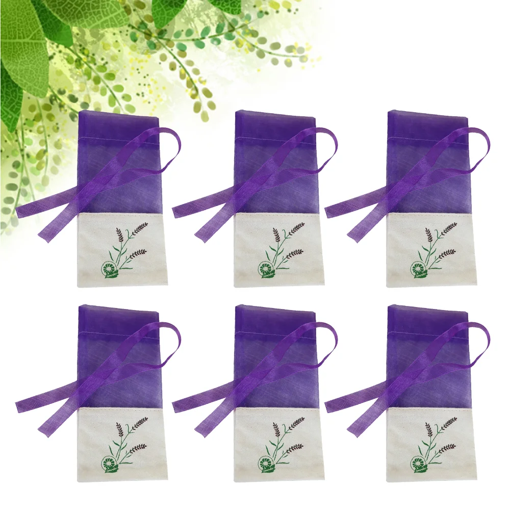 

6pcs Empty Sachets Bag Flower Printing Fragrance Lavender Sachet Bag Purse (Old Style)