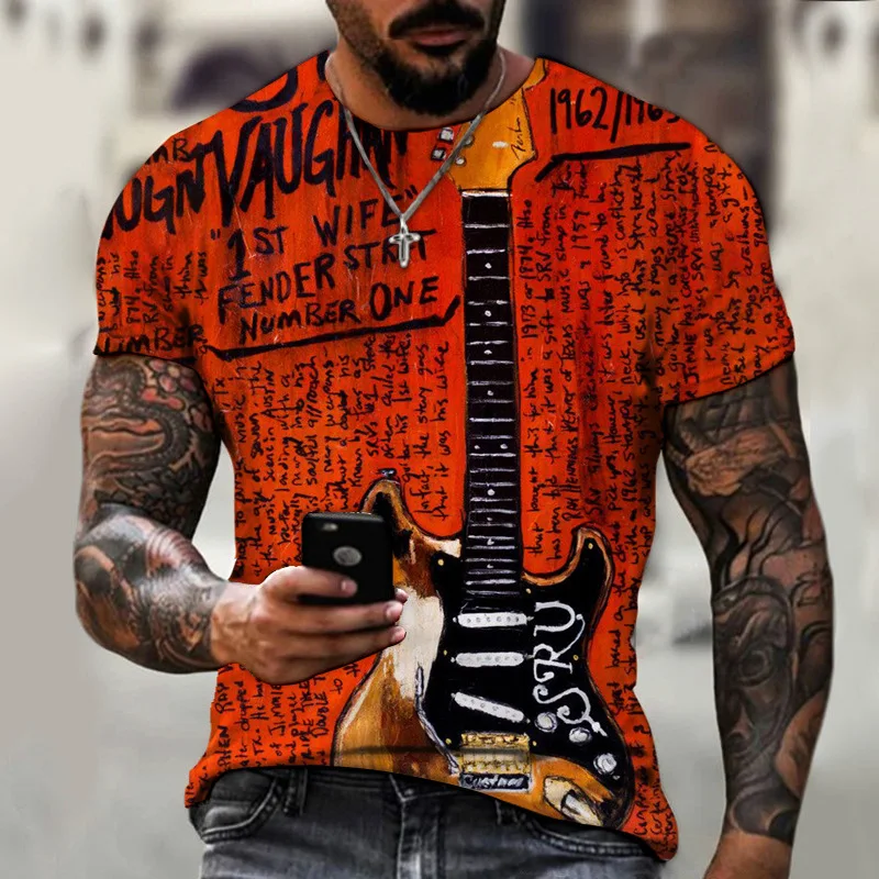 

Vintage T Shirt For Men Graffiti Abstraction Short Sleeve Tops Street Hip Hop Men's T-shirts Oversized Tees O-Neck Man Clothing