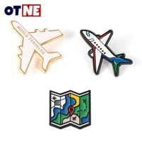 cartoon google maps enamel pin cute brooch pins for clothes metal button brooches fashion jewelry airplane shape