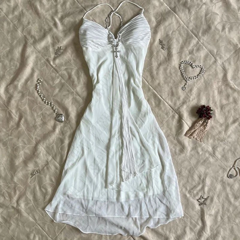 Женское однотонное платье без рукавов, с круглым вырезом | AliExpress