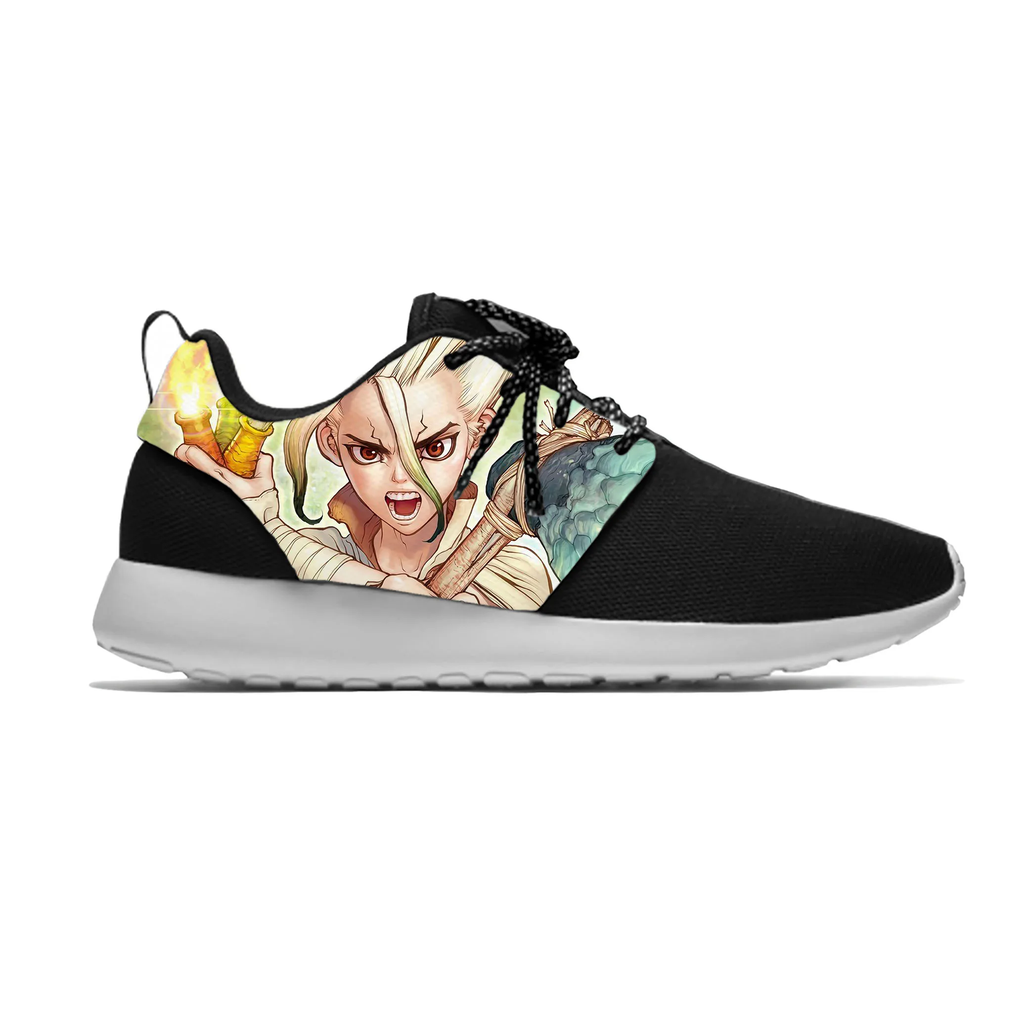 

Japanese Anime Manga Dr Stone Ishigami Senku Funny Sport Running Shoes Casual Breathable Lightweight 3D Print Men Women Sneakers