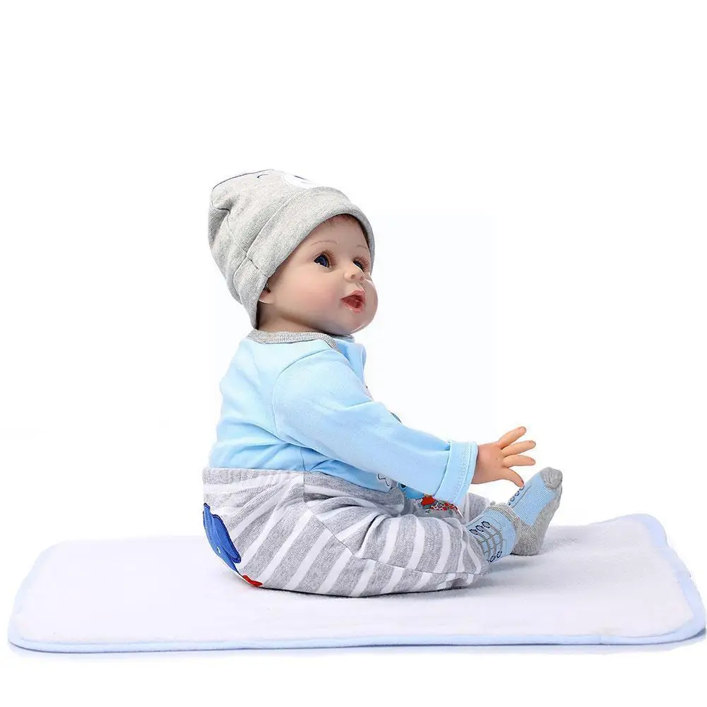 

55cm Rebirth Fabric Cute Full Body Silicone Girl X8q4