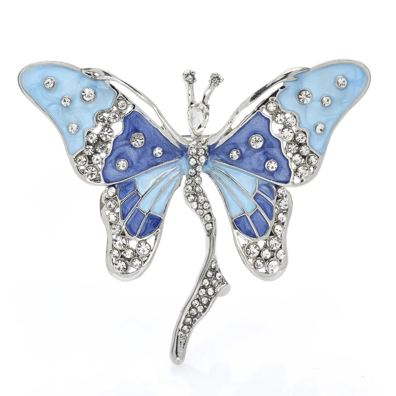 

Wuli&baby Fairy Butterfly Brooches For Women Unisex 2-color Enamel Flying Insects Angel Party Causal Brooch Pins Gifts