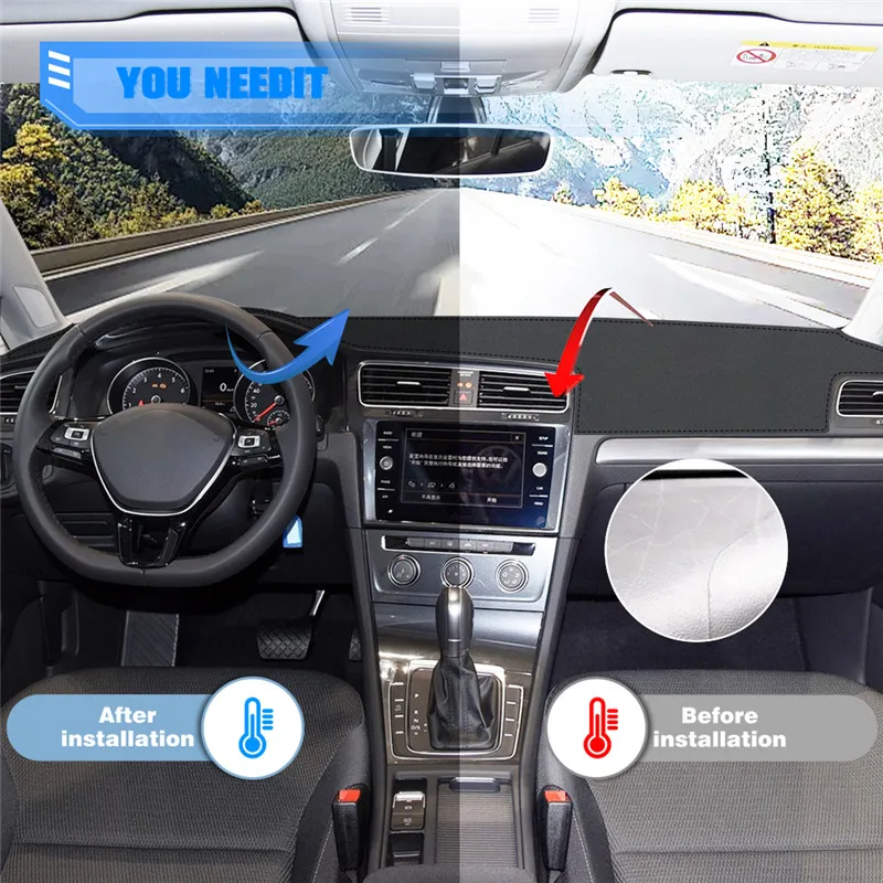 Для Volkswagen VW Golf 7 MK7 2013 2014 2015 2016 2017 2018 2019 накладка на приборную панель автомобильный