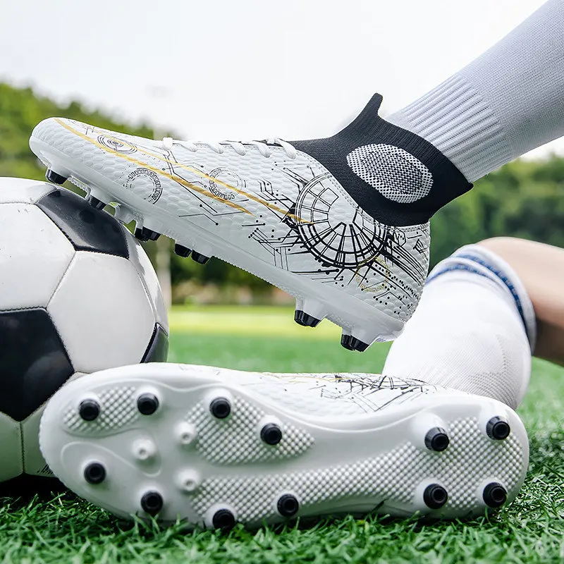 Professional High-top Men's Football Boots High-quality Breathable  Soccer Shoes For Men Non-slip Women Football Training Shoes