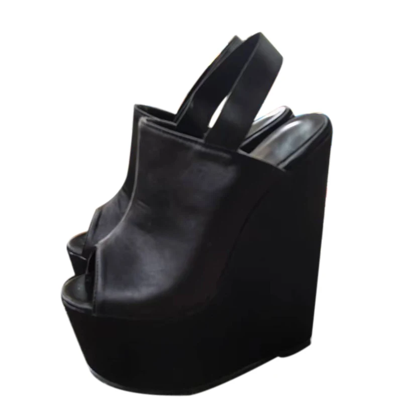 SHOFOO обувь Модные женские босоножки на высоком каблуке. Босоножки танкетке