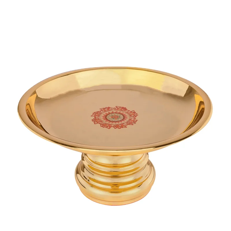 

Gilt bronze pendulum for fruit plate for home use in front of Buddha