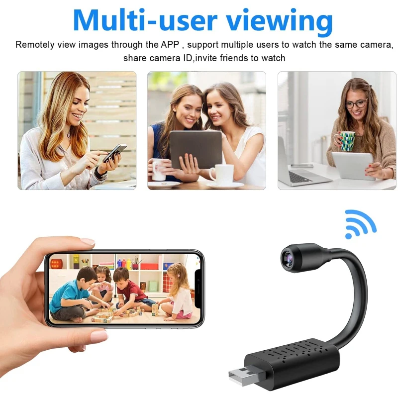 

Внутренняя USB-камера WiFi 1080P HD умная домашняя камера ИК Ночное Видение приложение в режиме реального времени для iOS Android Поддержка TF-карты мини-камера объектив