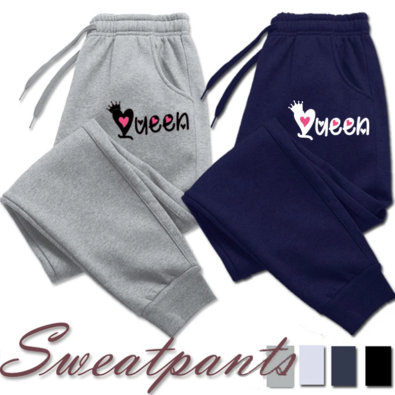 

2022 Queen Printed Sweatpants Womens Sports Gym Pants Harajuku Pants Casual Bodybuilding Fitness Sport Long Pants
