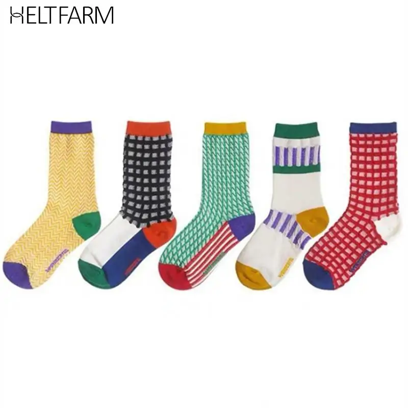 

Милые хлопковые носки, женские хлопковые носки с текстурой в стиле Харадзюку для девушек