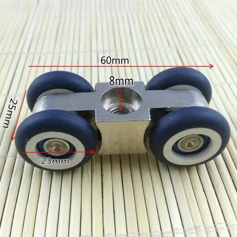 1 шт., деревянная дверь из цинкового сплава, подвесное колесо, раздвижная дверь, четырехфутовый шкив, шкив для штор, аксессуары для бытовой техники