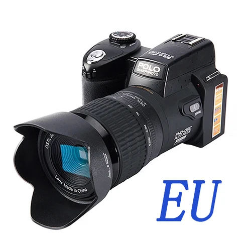 24X оптический зум HD цифровая камера POLO D7100 33 миллиона пикселей Автофокус профессиональная DSLR видеокамера с тремя объективами для улицы
