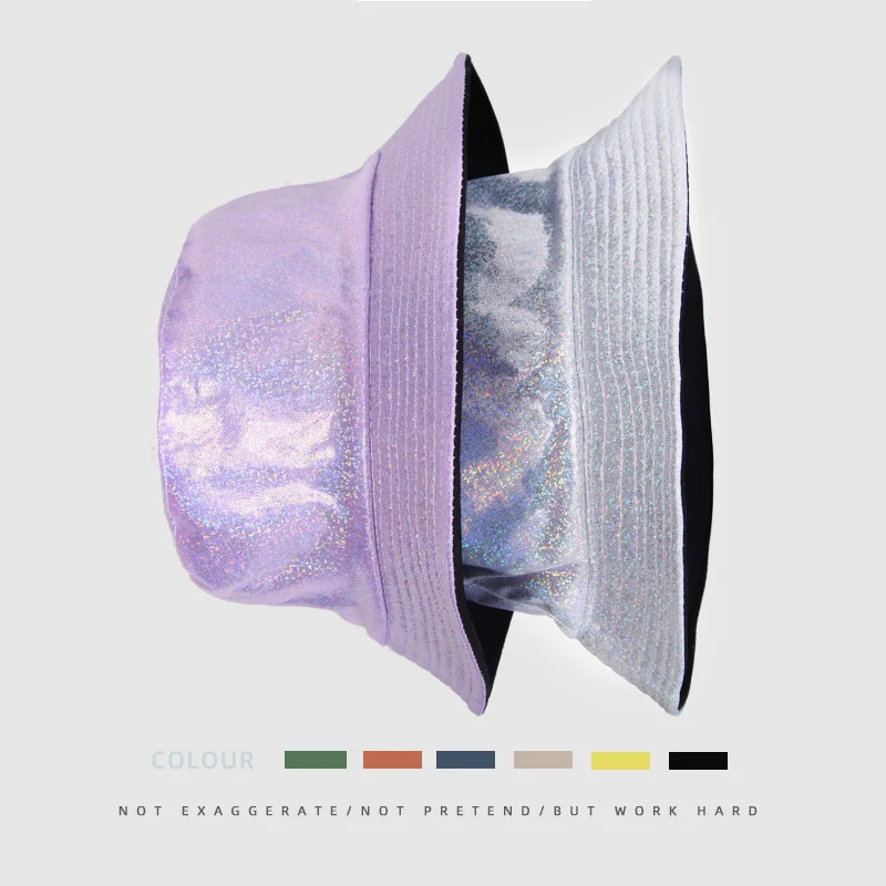 Шляпа для мужчин и женщин Лазерная рыбака Двусторонняя Женская Мужская шляпа Bucekt