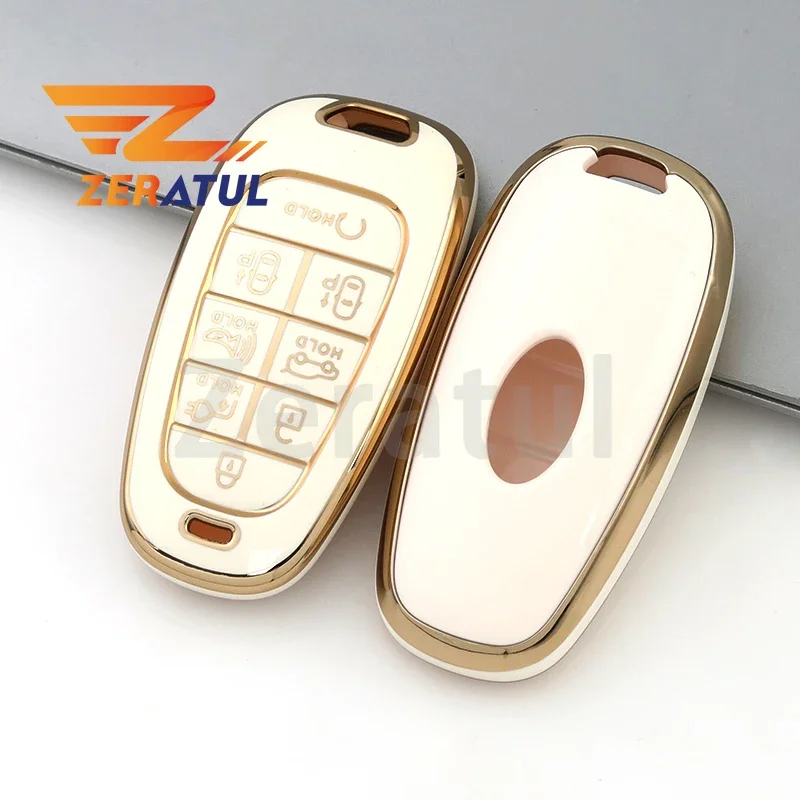 8-кнопочный чехол для автомобильного ключа из ТПУ брелок Hyundai Solaris Sonata Hybrid NEXO NX4