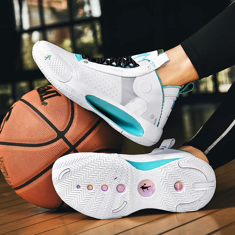 2022 Men's Thick-soled Basketball Shoes New Seasons Wear-resistant Breathable Non-slip Sole High-quality Basketball Sneakers Men