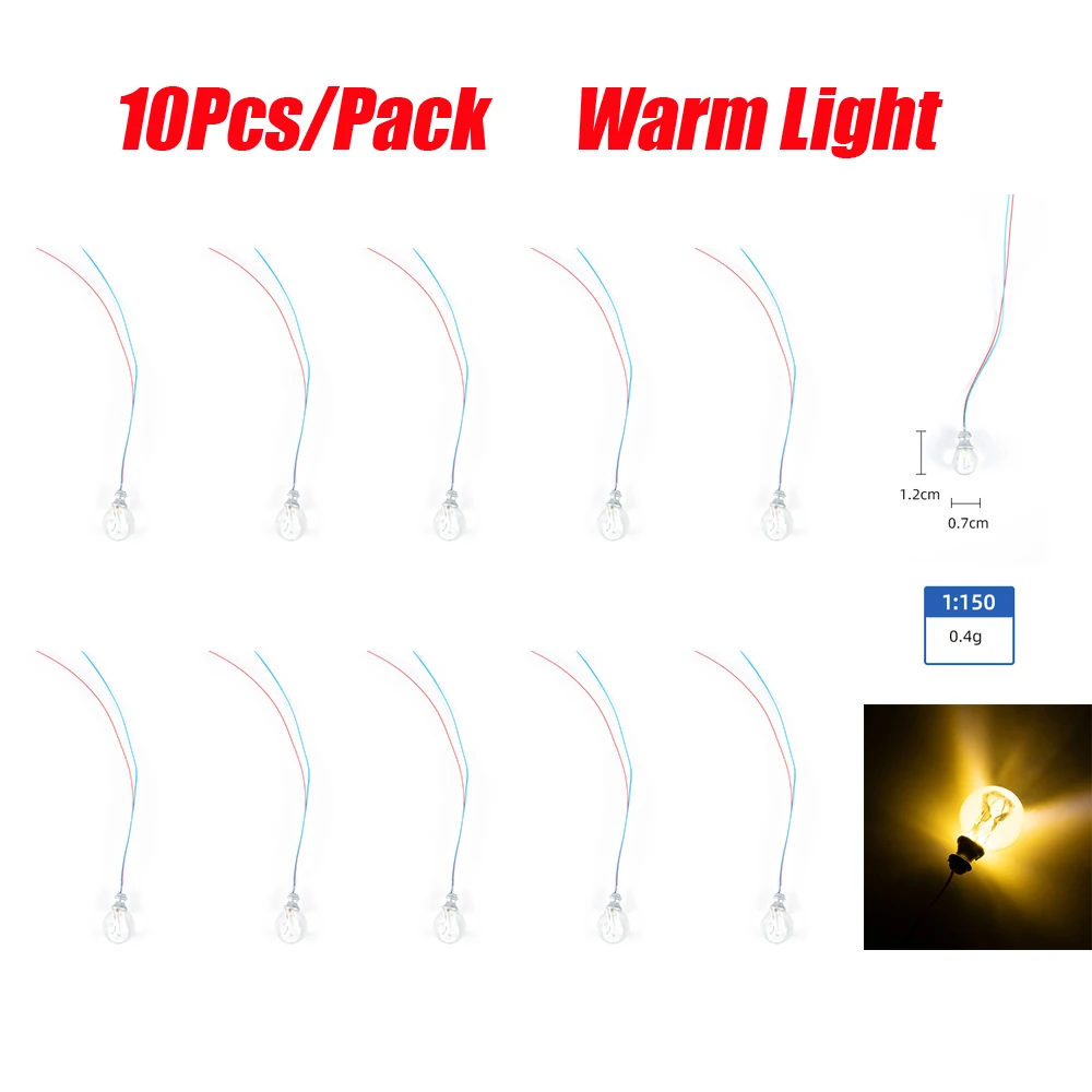 

SANMERSEN микро LED фонарные столбы 1:87/1:100/1:150 набор из 10 штук