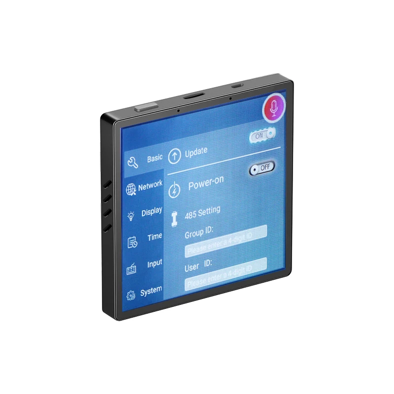 

smart screen control tablet small size 4 inch LCD touch screen smart wall switch with RS485