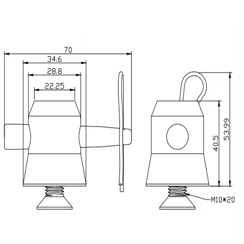 10 шт. серебристые алюминиевые полуфабрикаты с зажимами