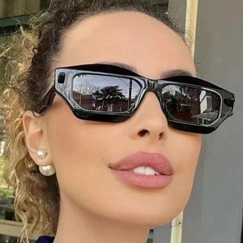 

Fashion Rectangle Punk Sunglasses New Women Men Luxury Brand Designer Irregular Sun Glasses Female Trends Shades Eyewear UV400