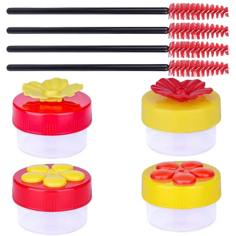 

Hummingbird Ring Feeder Hummingbird Hand Feeder Window Humming Bird Feeder With Cleaning Brush For Outdoor Supplies