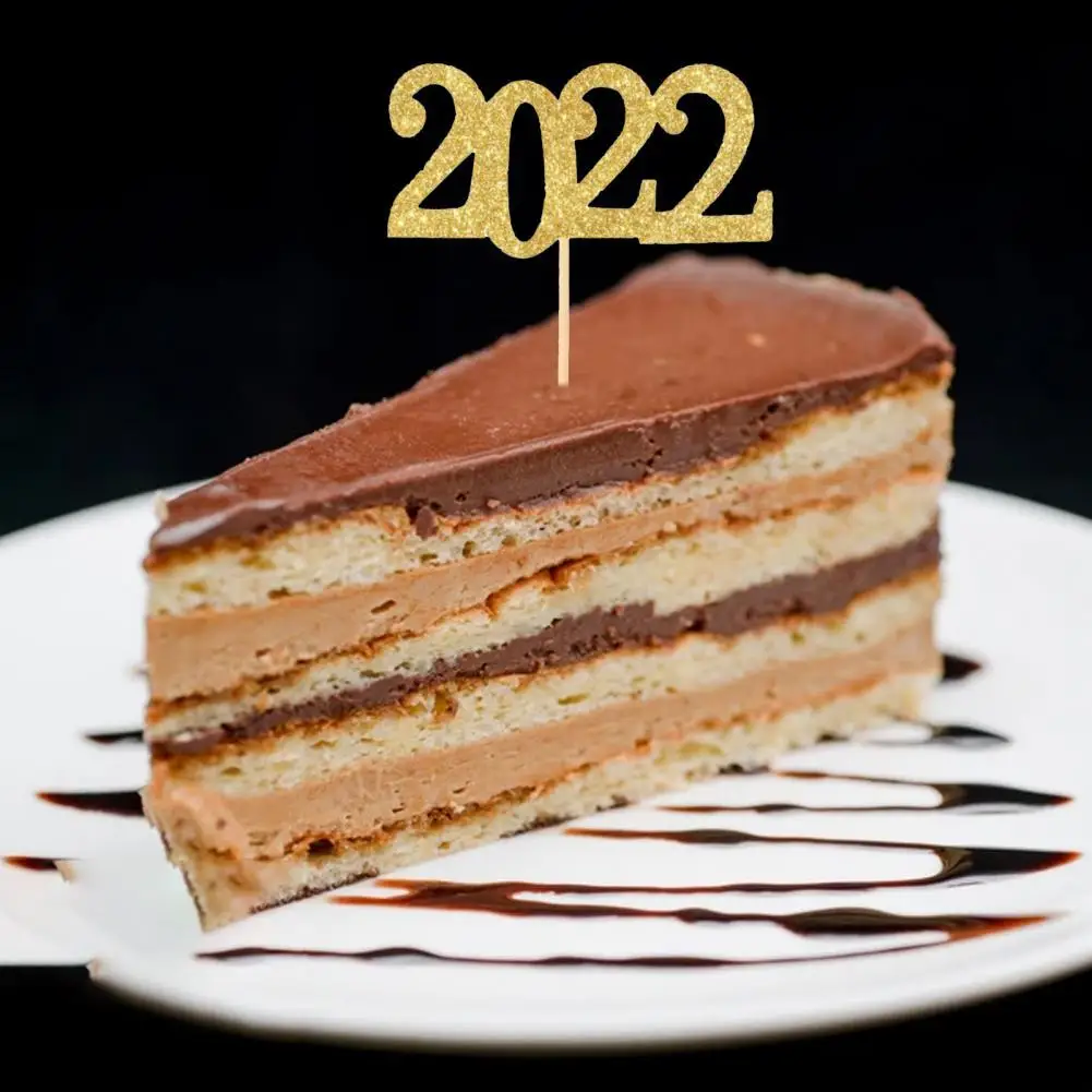 

Gold Black 2022 Graduation Cap Acrylic Cake Toppers Card Banner Cake Top Flags Graduation Party Decoration Baking Supplies