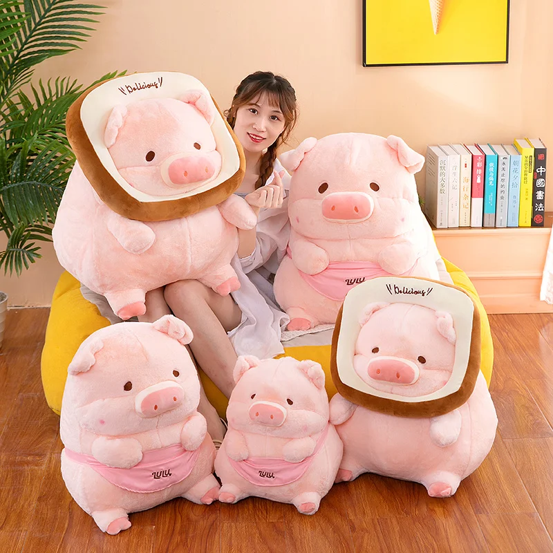 

Kawaii Anime Lulu Pig Bread Plush Toy Creative Stuffed Animals Piggy Toast Doll Girl Birthday Toys Girlfriend Couple Cute Gift