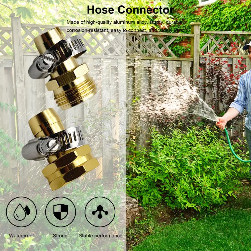 

Durable Water Hose Connector with Clamps Easy to Install Wide Compatible Gardening Hose Connector Home Supplies