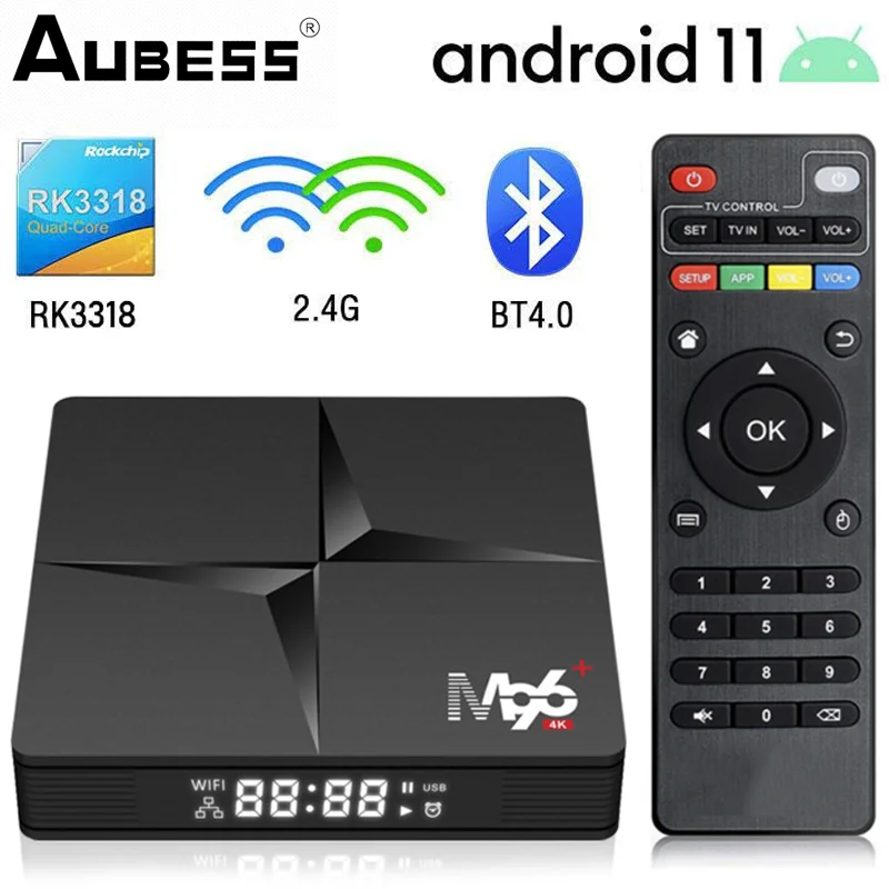 M96+ RK3318 4K TV Box Android 10 With Quad Core 4GB RAM 32GB ROM WIFI Smart Set Top Console IPTV OTT Receiver M3U Media Player |