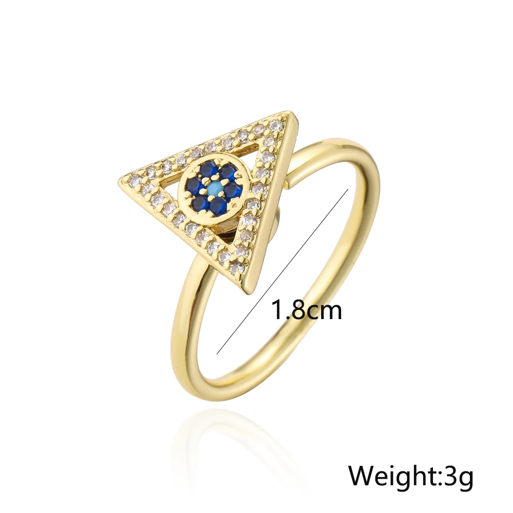 NEWBUY модное Золотое медное вращающееся треугольное геометрическое кольцо для