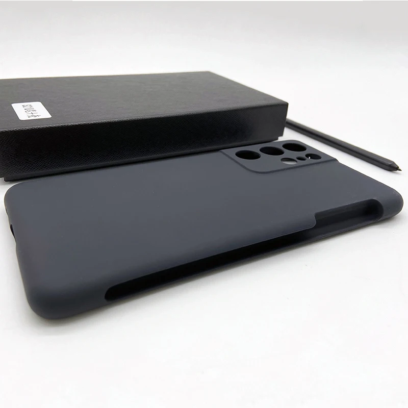 Новый силиконовый чехол для Samsung Galaxy S21 Ultra Stylus S Pen со встроенным слотом стилуса
