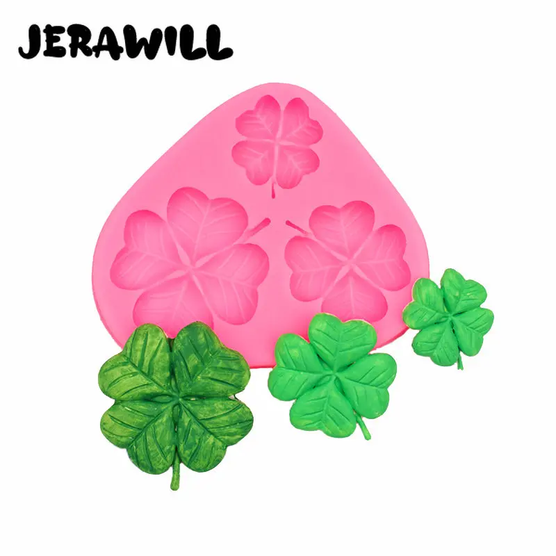 

Four-leaf Clover Style Silicone Mold Meaning Lucky Grass Chocolate Cookie Baking Mold DIY Fondant Souvenir Silicone Tool