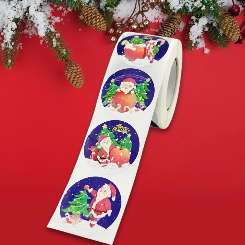 

DIY Smooth Xmas Holiday Candy Bag Present Sealing Label Festival Supplies